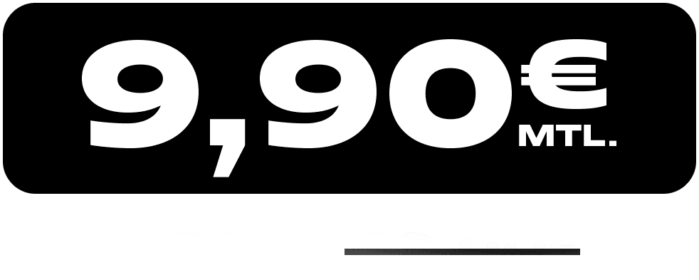 3 Monate für 9,90 € mtl. danach 39,90 € mtl.